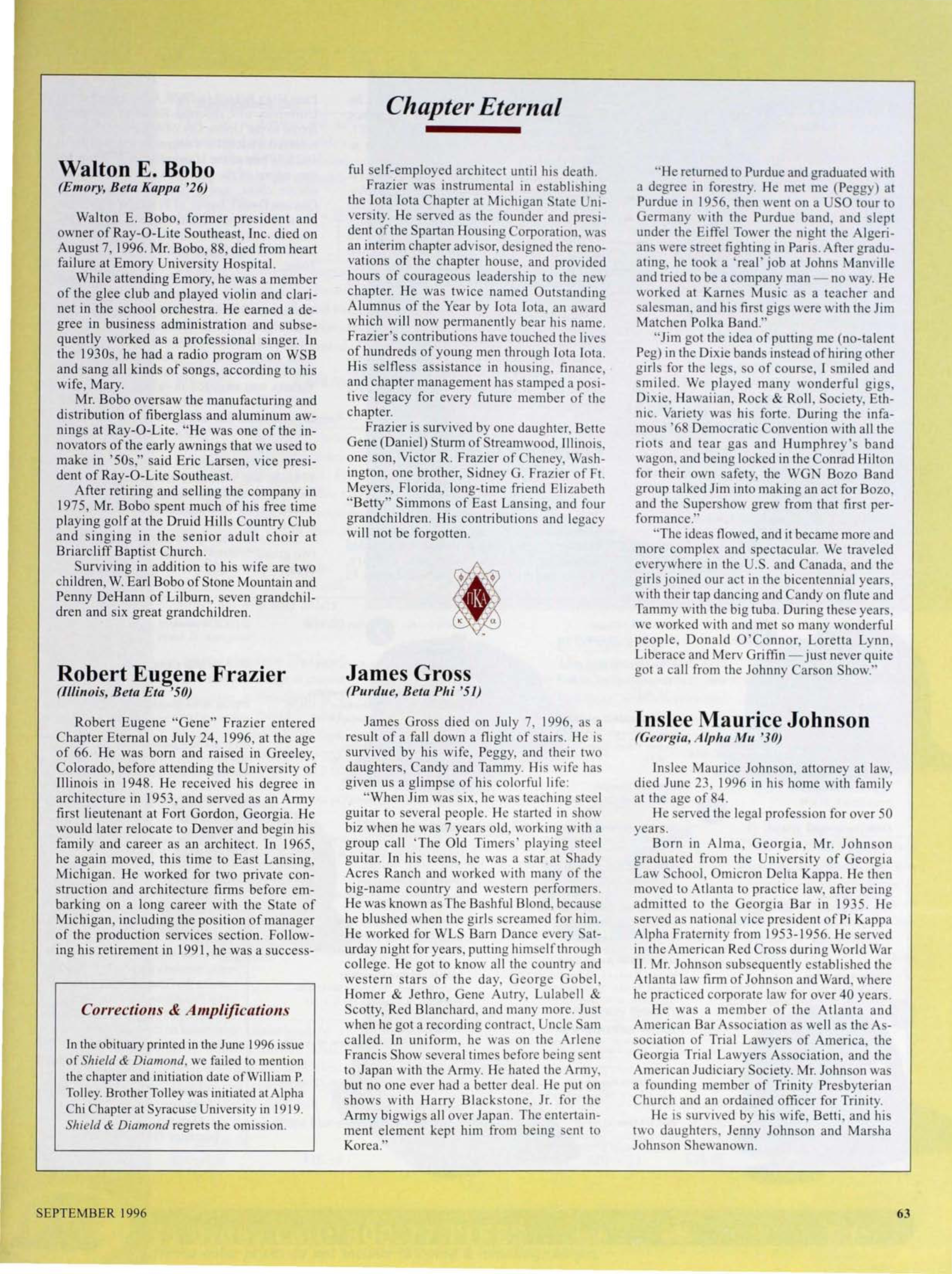 Chapter Eternal, September 1996